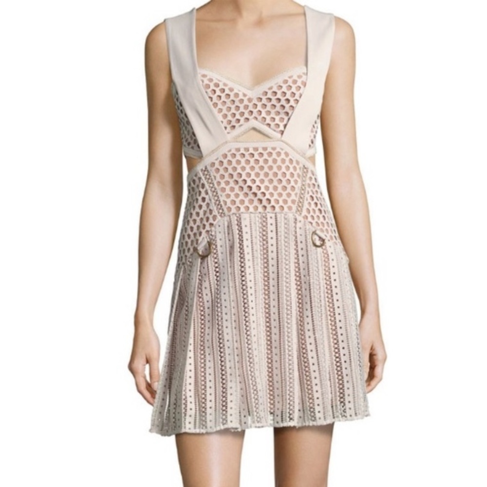 Self-Portrait Avery Mini Dress with Cut Out Detail